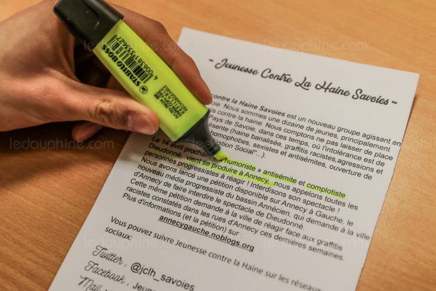 En mars 2018, le collectif avait déjà fait signer une pétition contre la venue de Dieudonné.  Photo Le DL/Norbert FALCO