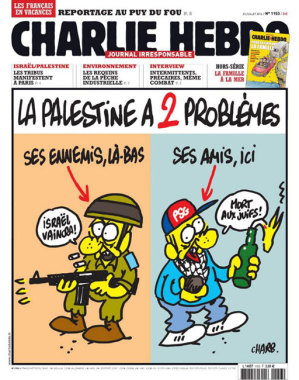Dessin de Charb sur la Palestine en couverture de Charlie Hebdo